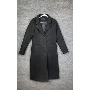 ChouYatou Women S Elegant Notched‎ Collar Double Breasted Wool Blend Over Coat